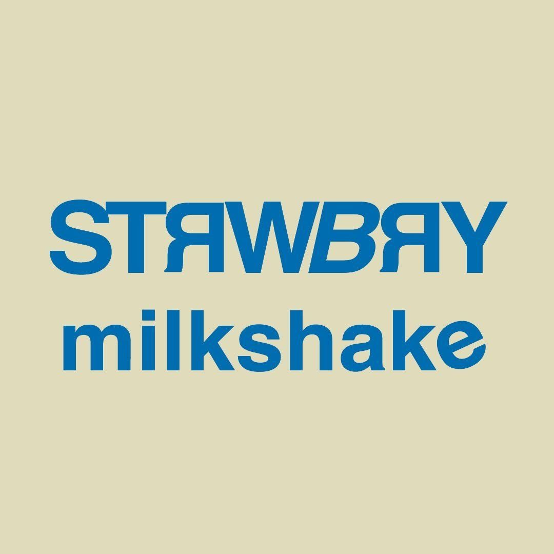 Strawbry milkshake logo